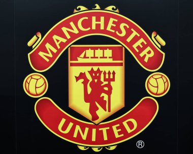 Manchester United rozeti UEFA Avrupa Ligi çeyrek finali öncesinde Manchester United - Lyon maçı Old Trafford, Manchester, İngiltere, 17 Nisan 2025