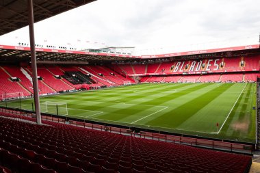 18 Nisan 2025 'te Bramall Lane, Sheffield, İngiltere' de Sheffield United 'a karşı Cardiff City' nin oynadığı Sky Bet Şampiyonası öncesinde Bramall Lane 'e genel bir bakış.