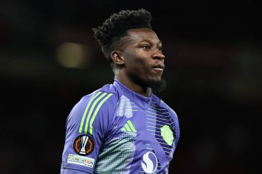 Manchester United ile Manchester United arasında oynanan çeyrek final maçında 17 Nisan 2025 tarihinde Manchester United ve Lyon 'a karşı Old Trafford, Manchester, İngiltere