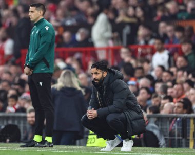  UEFA Avrupa Ligi çeyrek final maçında Manchester United - Lyon maçında Manchester United - Old Trafford, Manchester, İngiltere, 17 Nisan 2025