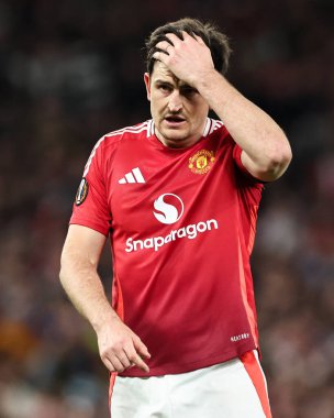 Manchester United, Manchester United ile 17 Nisan 2025 'te oynanan UEFA Avrupa Ligi çeyrek final maçında oynanan Old Trafford, Manchester United - Lyon maçında Harry Maguire