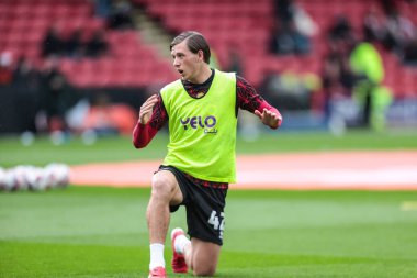 Sheffield United takımından Sydie Peck, 18 Nisan 2025 'te İngiltere' nin Sheffield Lane kentinde oynanan ve Sheffield United 'ın Cardiff City' ye karşı oynadığı maçta maç öncesi ısınma maçında...