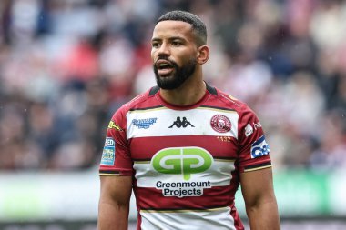 Wigan Warriors 'dan Kruise Leeming Betfred Süper Lig 8. Raundunda Wigan Warriors St. Helens' a karşı Brick Community Stadyumu, Wigan, İngiltere, 18 Nisan 2025
