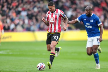 Sheffield United takımından Vinicius Souza 18 Nisan 2025 'te Sheffield United ile Cardiff City arasında oynanan maçta sahaya çıktı.