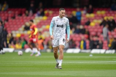 Burnley 'den Josh Brownhill 18 Nisan 2025' te İngiltere 'nin Watarage Road, Watford-Burnley maçında Sky Bet Şampiyonası öncesinde