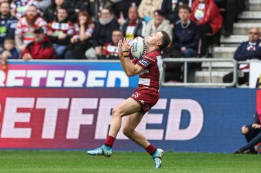 Wigan Warriors 'dan Jai Field, 18 Nisan 2025' te İngiltere 'nin Wigan şehrindeki The Brick Community Stadyumu' nda oynanan 8.