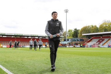 Blackpool 'dan Albie Morgan, 18 Nisan 2025' te İngiltere 'deki Lamex Stevenage Stevenage' e karşı oynanan Sky Bet 1 maçı öncesinde geldi.