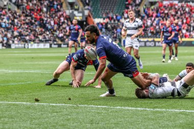 Hull KR takımından Peta Hiku, 18 Nisan 2025 'te MKM Stadyumu' nda oynanan Betfred Süper Lig 8. Raundda Hull FC vs Hull KR maçına çıkıyor.