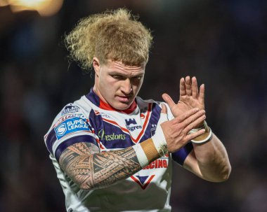Wakefield Trinity 'den Caius Faatili Betfred Süper Lig 8. Raundunda Wakefield Trinity' ye karşı Castleford Tigers, DIY Kitchens Stadyumu, Wakefield, Birleşik Krallık, 17 Nisan 2025