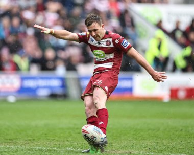 Wigan Warriors 'dan Harry Smith, 18 Nisan 2025' te İngiltere 'nin Wigan şehrinde oynanan The Brick Community Stadyumu' nda oynanan 8.