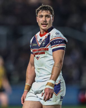 Wakefield Trinity 'den Seth Nikotemo Betfred Süper Lig 8. Raundunda Wakefield Trinity' ye karşı Castleford Tigers, DIY Kitchens Stadyumu, Wakefield, Birleşik Krallık, 17 Nisan 2025