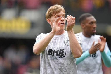 Burnley 'den Zian Flemming 18 Nisan 2025' te İngiltere 'nin Watarage Road, Watford-Burnley maçında Gökyüzü İddia Şampiyonası öncesinde