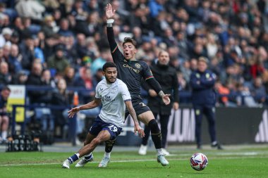 Preston North End takımından Kaine Kesler Hayden, 18 Nisan 2025 'te Queens Park Rangers' ın Deepdale, Preston, İngiltere 'deki Queens Park Rangers maçında Queens Park Rangers maçında Queens Park Rangers' ı yendi.