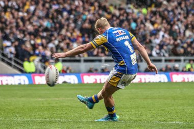 Leeds Rhinos takımından Lachlan Miller, 18 Nisan 2025 tarihinde Leeds Stadyumu 'nda oynanan 8. Betfred Süper Lig karşılaşmasında Leeds Rhinos' a karşı Huddersfield Giants maçında gol attı.
