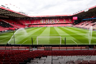 18 Nisan 2025 'te Bramall Lane, Sheffield, İngiltere' de Sheffield United 'a karşı Cardiff City' nin oynadığı Sky Bet Şampiyonası öncesinde Bramall Lane 'e genel bir bakış.
