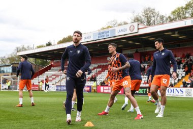 Blackpool 'dan James Husband 18 Nisan 2025' te İngiltere 'nin Stevenage Stadyumu' nda oynanan Sky Bet 1 karşılaşması öncesinde oynanan maç öncesi ısınma maçında