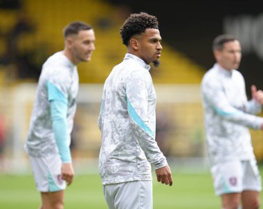 Burnley 'den Marcus Edwards 18 Nisan 2025' te Watford - Burnley maçı öncesinde Vicarage Road, Watford, İngiltere 'de oynanacak.