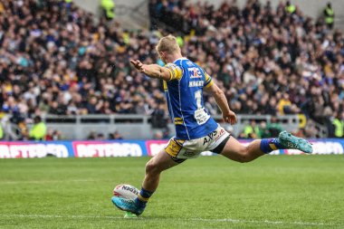 Leeds Rhinos takımından Lachlan Miller, 18 Nisan 2025 tarihinde Leeds Stadyumu 'nda oynanan 8. Betfred Süper Lig karşılaşmasında Leeds Rhinos' a karşı Huddersfield Giants maçında gol attı.