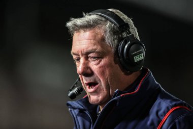 Wakefield Trinity 'nin baş antrenörü Daryl Powell, 17 Nisan 2025' te Wakefield, İngiltere 'deki DIY Kitchens Stadyumu' nda oynanan Betfred Süper Lig 8.