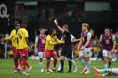 Gökyüzü İddia Şampiyonası maçı sırasında Watford, Burnley 'e karşı Vicarage Road, Watford, Birleşik Krallık, 18 Nisan 2025