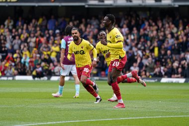 Watford 'lu Mamadou Doumbia, 18 Nisan 2025' te Watford - Burnley maçında golü kutluyor.