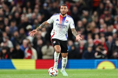 Lyon 'dan Corentin Tolisso UEFA Avrupa Ligi çeyrek final maçında Old Trafford, Manchester, İngiltere' de Manchester United - Lyon maçında 17 Nisan 2025