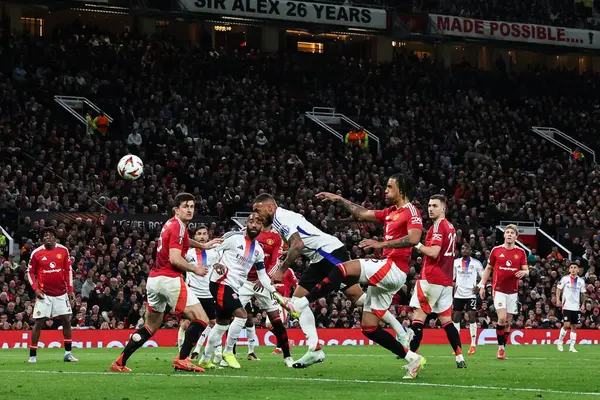 Lyon 'dan Corentin Tolisso, 17 Nisan 2025' te Old Trafford, Manchester, İngiltere 'de oynanan UEFA Avrupa Ligi çeyrek final maçında 2-1' lik skorla gol attı.