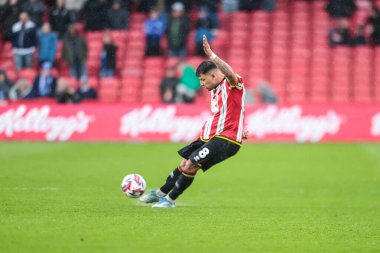 Sheffield United takımından Gustavo Hamer, 18 Nisan 2025 'te Bramall Lane, Sheffield, İngiltere' de Sheffield United ile Cardiff City arasındaki Sky Bet Şampiyonası maçında pas attı.
