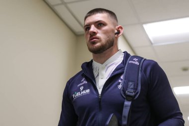 Warrington Wolves 'tan Danny Walker, 19 Nisan 2025' te Leigh Spor Köyü 'nde oynanan 8. Betfred Süper Lig karşılaşması Leigh Leopards - Warrington Wolves maçından önce geldi.