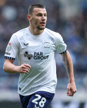 Preston North End 'den Milutin Osmaji 18 Nisan 2025' te İngiltere 'nin Deepdale kentinde Preston North End-Queens Park Rangers maçında