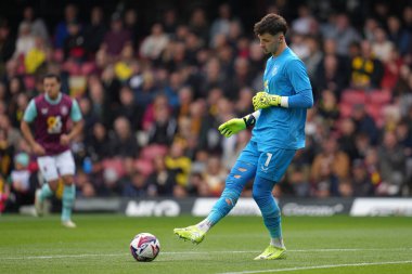 Burnley 'den James Trafford Gökyüzü İddia Şampiyonası maçı sırasında Watford - Burnley Vicarage Road, Watford, İngiltere, 18 Nisan 2025