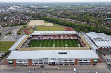 Leigh Spor Köyü 'nün hava görüntüsü Betfred Süper Lig 8. Raundu öncesinde Leigh Leopards ile Warrington Wolves maçı Leigh Spor Köyü, Leigh, İngiltere, 19 Nisan 2025