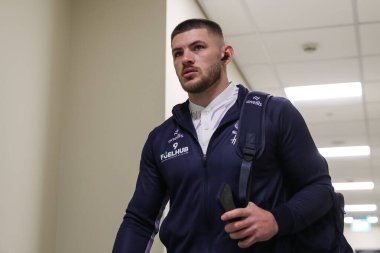 Warrington Wolves 'tan Danny Walker, 19 Nisan 2025' te Leigh Spor Köyü 'nde oynanan 8. Betfred Süper Lig karşılaşması Leigh Leopards - Warrington Wolves maçından önce geldi.