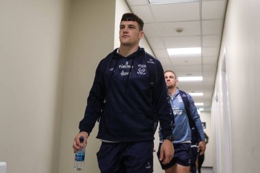 Warrington Wolves 'tan Josh Thewlis, 19 Nisan 2025' te Leigh Spor Köyü 'nde oynanan 8. Betfred Süper Lig karşılaşması Leigh Leopards vs Warrington Wolves maçından önce geldi.