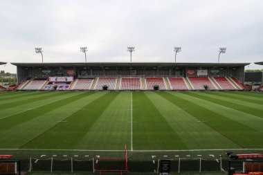 Leigh Spor Köyü 'nün genel görünümü, Leigh Leopards' ın evi Betfred Süper Lig 8. Raundunun önünde Leigh Leopards Warrington Wolves 'a karşı Leigh Spor Köyü, Leigh, Birleşik Krallık, 19 Nisan 2025