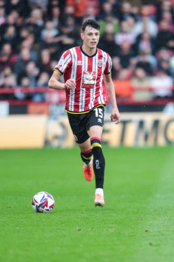 Sheffield United takımından Anel Ahmedhodi 18 Nisan 2025 'te Bramall Lane, Sheffield, İngiltere' de Sheffield United 'a karşı Cardiff City' de oynanan Gökyüzü İddia Şampiyonası maçında topla koşuyor.
