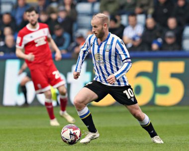 Sheffield 'li Barry Bannan Çarşamba günü Sheffield Çarşamba günü Hillsborough, Sheffield, İngiltere' de Middlesbrough maçında, 21 Nisan 2025