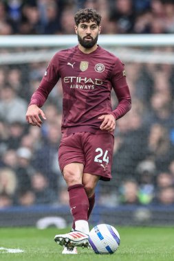 Manchester City 'den Joko Gvardiol Premier League maçı sırasında Everton Manchester City ile Goodison Park, Liverpool, İngiltere, 19 Nisan 2025