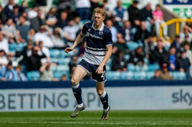 Millwall 'dan Josh Coburn, 21 Nisan 2025' te İngiltere 'nin başkenti Londra' da oynanan Millwall-Norwich City maçında maç yapıyor.