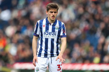 West Bromwich Albion takımının Tom Fellows maçı sırasında West Bromwich Albion - Derby County maçı, The Hawthorns, West Bromwich, İngiltere, 21 Nisan 2025
