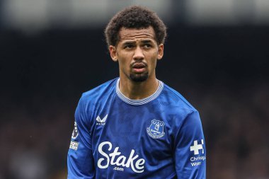 Everton 'dan Iliman Ndiaye Premier Lig maçı sırasında Everton Manchester City' ye karşı Goodison Park, Liverpool, İngiltere, 19 Nisan 2025