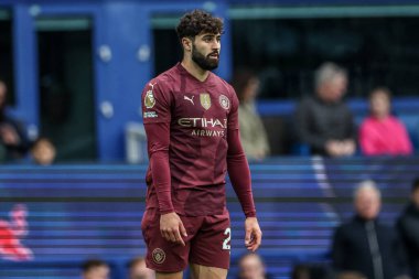 Manchester City 'den Joko Gvardiol Premier League maçı sırasında Everton Manchester City ile Goodison Park, Liverpool, İngiltere, 19 Nisan 2025