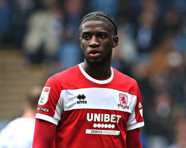 Middlesbrough Futbol Kulübü 'nden Samuel Iling-Junior 21 Nisan 2025' te İngiltere 'nin başkenti Sheffield' da Çarşamba günü oynanan Gök İddia Şampiyonası maçında Sheffield, Middlesbrough 'a karşı.
