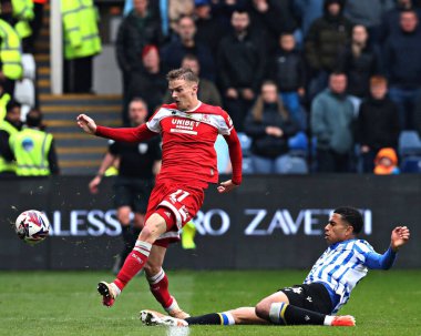 Middlesbrough Futbol Kulübü 'nden Marcuss Forss, 21 Nisan 2025' te Sheffield Wednesday - Middlesbrough maçı sırasında İngiltere 'nin Sheffield kentinde çekildi.