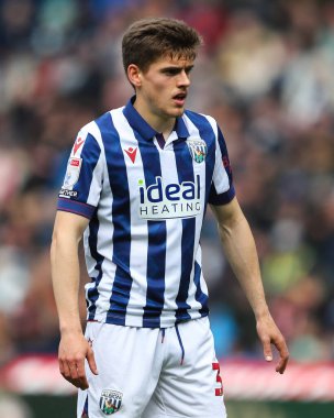 West Bromwich Albion takımının Tom Fellows maçı sırasında West Bromwich Albion - Derby County maçı, The Hawthorns, West Bromwich, İngiltere, 21 Nisan 2025
