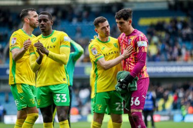 Norwich City 'den Kenny McLean, 21 Nisan 2025' te The Den, Londra, İngiltere 'de oynanan Sky Bet Şampiyonası maçı sonrasında Vicente Reyes' in yenildiğini kabul ediyor.