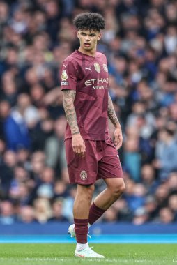 Manchester City 'den Nico O' Reilly Premier League maçı sırasında Everton Manchester City ile Goodison Park, Liverpool, İngiltere, 19 Nisan 2025