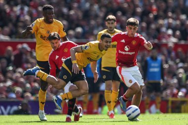 Manchester United 'dan Mason Mount Premier League maçında Wolverhampton Wanderers ile Old Trafford, Manchester, İngiltere' de oynanan 20 Nisan 2025 karşılaşmasında Wolverhampton Wanderers 'ı yendi.