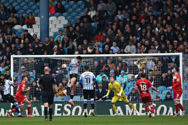 Sheffield Wednesday takımından Gabriel Otegbayo, 21 Nisan 2025 'te Hillsborough, Sheffield, İngiltere' de Çarşamba günü oynanan Sheffield-Middlesbrough maçında gol lideri.