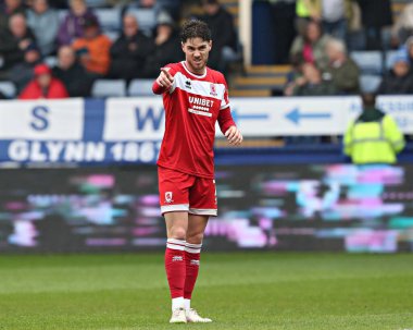 Middlesbrough Futbol Kulübü 'nden Hayden Hackney, 21 Nisan 2025' te İngiltere 'nin başkenti Sheffield' da Çarşamba günü Middlesbrough 'a karşı oynanan Gökyüzü İddia Şampiyonası maçında